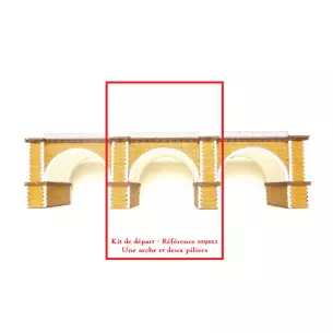 Viaduc de deux voies - 165mm BoisModelisme 109012 - HO 1/87