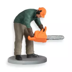 Figurine animée Bûcheron avec tronçonneuse Viessmann 1548 - HO 1/87