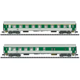 Set 2 voitures de grandes lignes Y/B MiniTrix 15695 - N 1/160 - CD - EP III