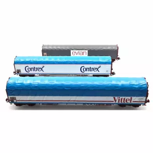 Set 3 Wagons à bâche coulissante Marklin 47118 - HO 1/87 - SNCF - EP IV / V