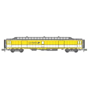Voiture postale OCEM 21,6 m livrée jaune avec allège PEZ et bande blanche