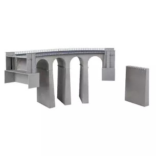 Coffret Viaduc ferroviaire à 2 voies courbe Faller 120466 - HO : 1/87 - EP II