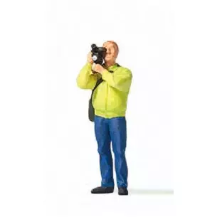 Un homme avec un appareil photo PREISER 28257 - HO 1/87
