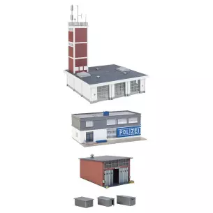 Ensemble de maquettes "Services d'urgence" Faller 190083 - HO : 1/87 - EP IV