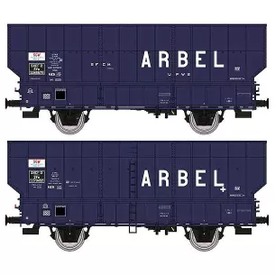 Coffret de 2 wagons à essieux Coke ARBEL livrée gris