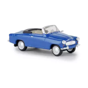 Voiture Skoda Felicia cabriolet de couleur bleue - HO 1/87 - Brekina 27432