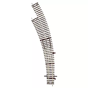Aiguillage courbe à gauche BWl3/4 Roco 42472 - R3 419,6 mm- 30° - HO : 1/87 - Code 83