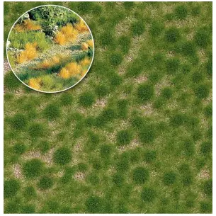 Decorative carpet Short grass tuft, spring, 2 mm fiber