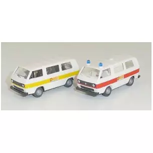 Lot de 2 véhicules VW T3 de Police ASB