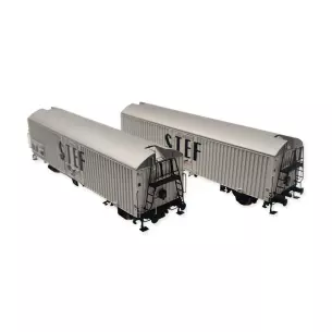 Set 2 wagons réfrigérants STEF Ls Models 30224 - HO 1/87 - SNCF - EP IV