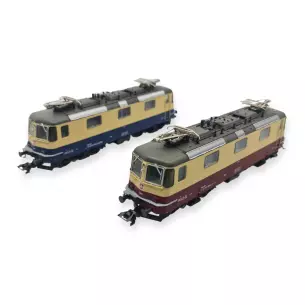 Lot de 2 Locomotives électriques Re 421 TRIX 25100 - AG - HO 1/87 - EP VI