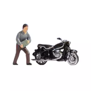 Un homme et une moto BMW R 60 - NOCH 15917 - HO 1/87