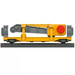 Wagon-grue rotative avec manivelle manuelle et aimant livrée jaune
