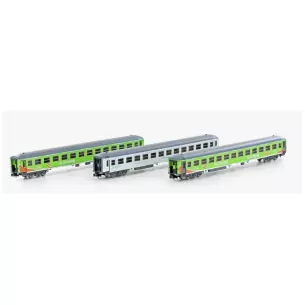 Set 3 voitures voyageurs Bimz 264 "Flixtrain" LEMKE LC95004 - N 1/160 - EP VI