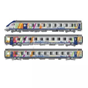 Set 3 voitures TER Alsace Ls Models 41231AC - HO 1/87 - 3R - SNCF - EP VI