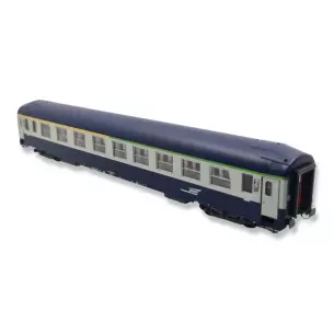 UIC sleeper car mixed first/second class delivered blue/concrete grey with cap logo and grey chassis