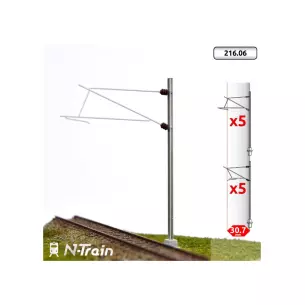 10 Poteaux en H à console | 25 kV-L1 MAFEN 21606 - N 1/160