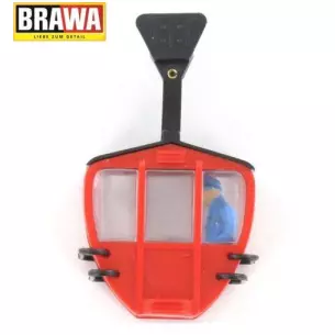 Red BRAWA 6281 cable car cabin - HO 1/87