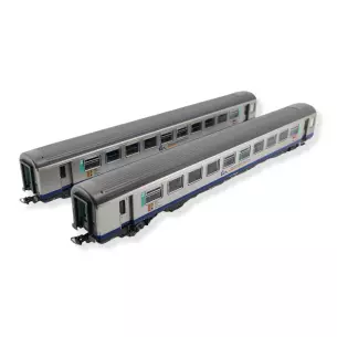 Coffret 2 voitures corail "PACA" PIKO 97105 - HO 1/87 - EP VI - 1ère & 2nd classe