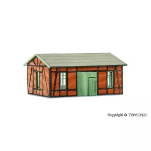 Atelier façade brique et bois VOLLMER 47556 - N 1/160 - 58 x 39 x 30 mm