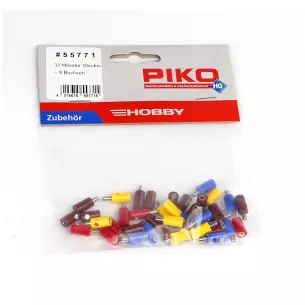 32 Mini-fiches et prises PIKO 55771 - HO 1/87
