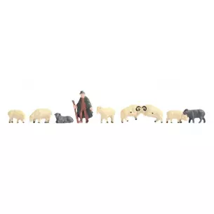 Berger avec moutons - HO 1/87 - Noch 18210