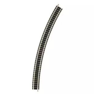 Ballasted curved rail radius 396,4 mm 30° Fleischmann 9130 - N : 1/160 - Code 80