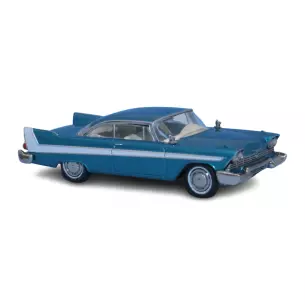 Voiture Plymouth Fury - bleu et blanc - BREKINA 19678 - HO : 1/87