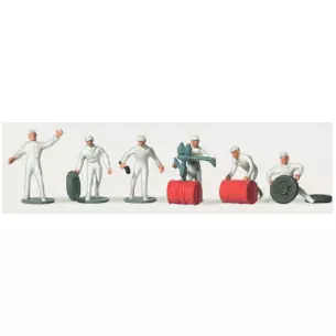 Lot de 6 personnages Mécanicien de sport automobile Merten 0272331 - N : 1/160