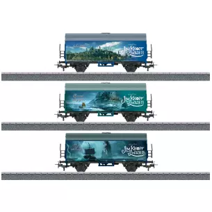 Set 3 wagons marchandises "Jim Button & différents pays" MARKLIN 44821 - HO 1/87