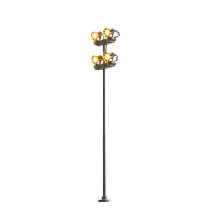 Projecteur quadruple Métallique LED - BRAWA 84152 - HO 1/87