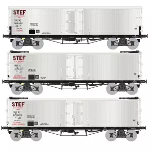 Set of 3 Original TP FRIGO cars (with or without ice trap) SNCF STEF