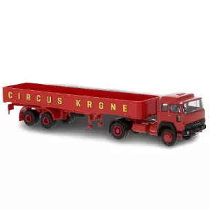 Camion Magirus 310 D16 "Circus Krone" & remorque plateau BREKINA 83261 HO