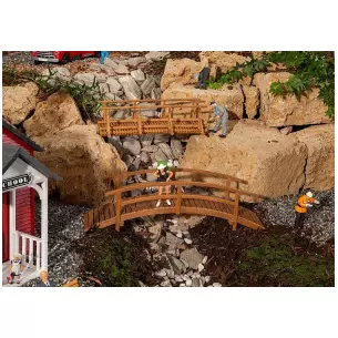 Lot de 2 petits ponts POLA G 331059 - G : 1/22.5 - en bois - Lasercut