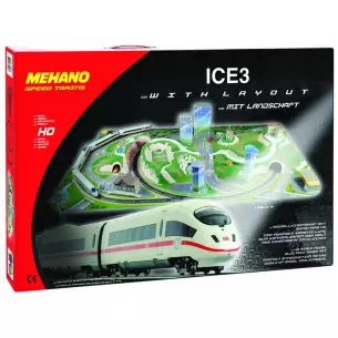 Coffret de départ Train avec tapis de décors Mehano T737 - HO : 1/87