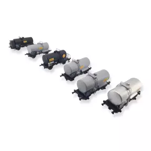 Set 6 wagons citernes OCEM SHELL REE Modèles WB722 HO 1/87 - SNCF EP III