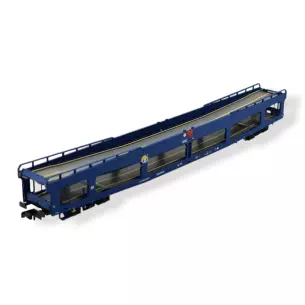 Wagon de transport automobiles DDm 916 MF Train N33311 - N 1/160 - SNCB - EP IV