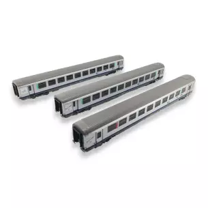 Set 3 Voitures VTU TER Rhône-Alpes LSMODELS 41202 HO 1/87 SNCF - EP VI