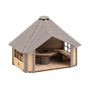Cabane à barbecue central FALLER 180311 - HO 1/87 - EP V - 49x47x38mm