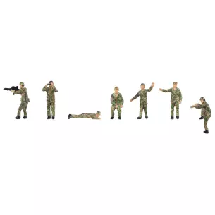 7 soldats en formation - Faller 151751 - HO 1/87e