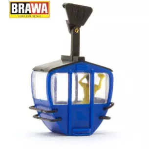 Cabine de téléphérique bleue BRAWA 6282 - HO 1/87
