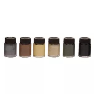 Pack de 6 couleurs naturelles pour décor et patines Noch 61200 - Toutes échelles
