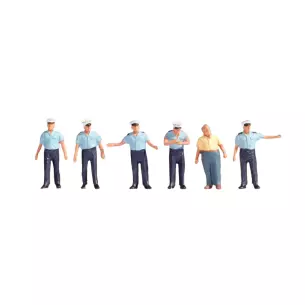 Lot de 6 personnages / agents de circulation Noch 36083 - N 1:160