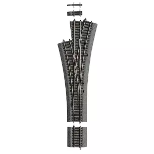 Triple switch point DWW15 Roco 42543 - R 873,5 mm- 15° - HO : 1/87 - Code 83