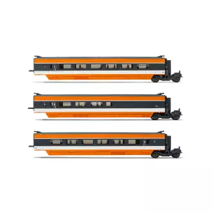 Set 3 voitures TGV Sud-Est Jouef 3011 "Record du Monde 1981" - HO 1/87 - SNCF - EP IV