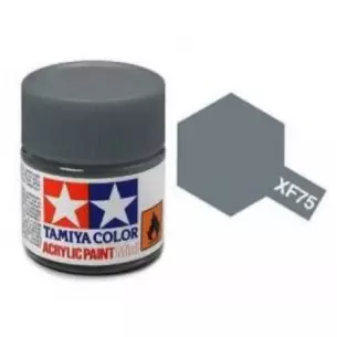 Peinture acrylique - couleur Gris Marine Jap MAT XF75 - TAMIYA 81775 - 10 mL