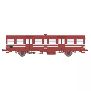 Voiture Sud-Ouest ex-B6q livrée VB avec petites gouttières et porte-lanternes modernes
