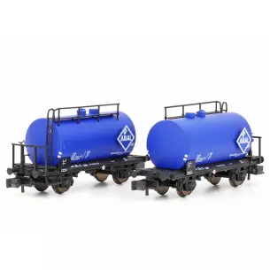 Set 2 Wagons citernes Aral Hobbytrain H24833 - DB - N 1/160 - EP IV
