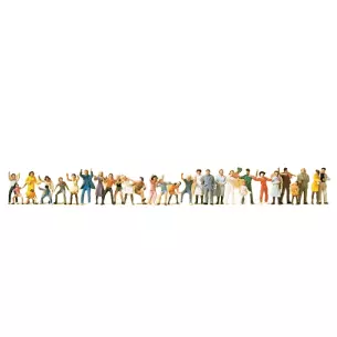Foule à la fête du village - PREISER 14414 - HO 1/87e