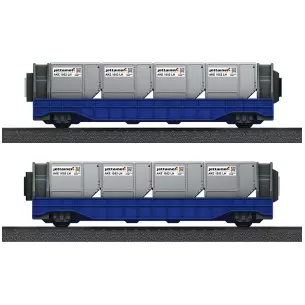 Coffret de deux wagons porte-conteneurs - Märklin My World 44117 - HO 1/87